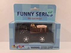 Kinsfun Funny Series 3755 Black Farm Truck 3 Pigs Diecast Pullback Boxed