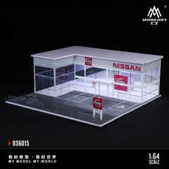 Diorama 1/64 Die-Cast Car Garage Model LED 2-Story Showroom Parking Lots Display