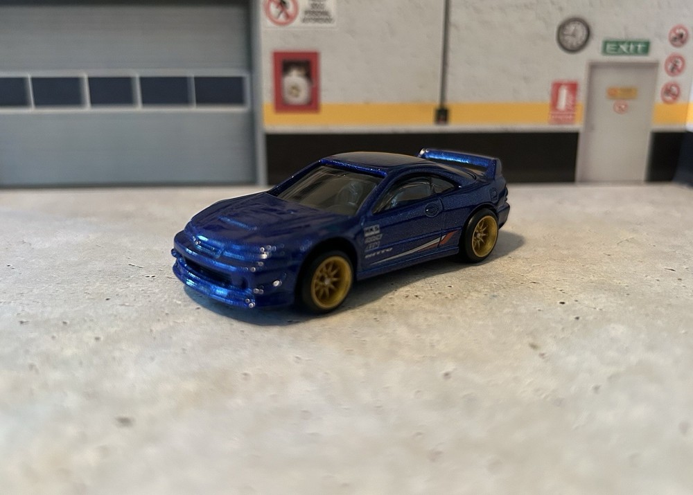 2022 Hot Wheels ’01 Acura Integra GSR Blue #98 W/ Gold Spokes Real Riders Tires