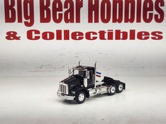1/64 NEW DCP Black Kenworth T800 Tandem Axle Day Cab Tractor Short Wheelbase