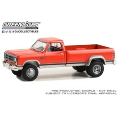 Dodge RAM D-350 Dually 1989 Red And Silver 1:64 Scale Greenlight 46130B