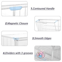 Acrylic Clear Display Case for Collectibles, 4 Layer Large 1-Pack,