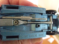 SOLIDO (FRANCE), 1/66, #144, 1934 VOISINE CARENE,MET BLUE, VERY GOOD COND,NO BOX