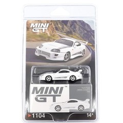 MINI GT TOYOTA SUPRA VELISIDE COMBAT V-1 1/64 DIECAST MODEL CAR WHITE MGT01104