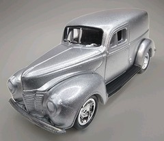 1940 Ford Sedan Delivery 1/64 Premium Diecast Model Silver Truck Van Diorama