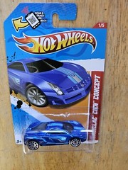Hot Wheels Cadillac Cien Concept, Blue; 2012 Thrill Racers – Space Series 1/5