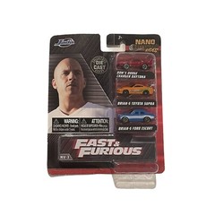 NEW Jada Nano Hollywood Rides NV-3 Fast & Furious 3 Pack Supra Daytona Escort