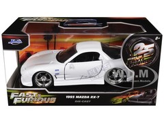 1993 MAZDA RX-7 “HKS” WHITE “FAST & FURIOUS 25 YEARS” 1/32 BY JADA 32588