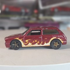 Hot Wheels Heat Fleet Volkswagen VW Brasilia Red w/Flames Loose
