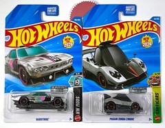 Hot Wheels 2026 ZAMAC 7,8 Pagani Zonda Cinque Silver & Vairstrike – Lot of 2