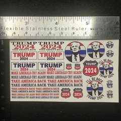Clear 1:64 Waterslide Decal for Hot Wheels JDM VW Silverado Camaro Trump 2024