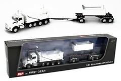 2022 DCP 1:64 *WHITE* Kenworth T880 Rogue Dump Truck & Transfer Dump Trailer NIB