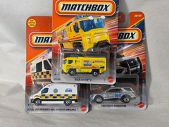 MATCHBOX 2026 BASIC EMERGENCY SERVICES VEHICLE LOT OF 3