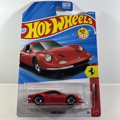 Hot Wheels Ferrari Dino 206 GT Red #150 Mainline 2026 Case G/H (In-Stock) New