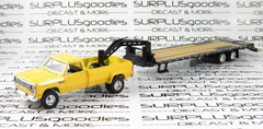 Greenlight Yellow 1982 DODGE RAM D-350 D350 Dually Pickup w/Gooseneck Trailer