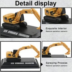 1/160 Scale Concrete Truck Excavator Loader Tractor Alloy DieCast Mini Model Toy
