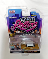 CHASE 1:64 D.G.A. HOMIE(S) ROLLERZ 1955 CHEVY BEL AIR & HOMIE FIGURES SEALED NEW