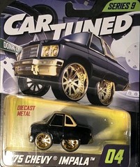 Car Tuned ’75 Chevy Impala Donk Series 9 #04 Black Gold Diecast New