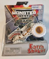 Monster Jam Earth Shaker Gears White Diecast Truck Rare 1/64 Walmart Galaxies