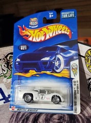 👓Hot Wheels 2003 #021 1st Edition🏁CHAPARRAL 2D White⭐Chrome Lace Wheels