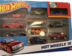 Hot Wheels 54886 1:64 Scale 10 Car Pack New Race Cars