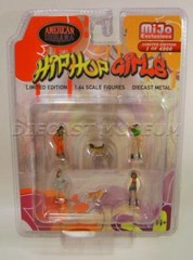 HIP HOP GIRLS FIGURES SET DIE CAST METAL 1:64 SCALE AMERICAN DIORAMA MIJO 2022