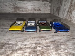 Lot Of 4 Johnny Lighting 1965 Pontiac GTO Convertibles Die-cast Loose