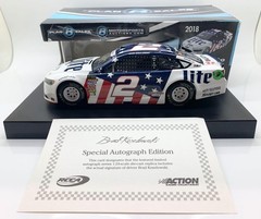 LIONEL RACING NASCAR BRAD KESELOWSKI MILLER LITE 2018 LTD TO 36 AUTOGRAPHED 1/24