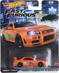 Hot Wheels Premium Fast & Furious Nissan Skyline GT-R (BNR34) 1:64 Diecast Car