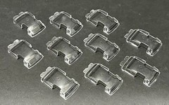 10x Clear Replacement Windows For Hot Wheels 55 Bel Air Gassers Fits 1/64 Scale