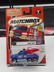 MATCHBOX Hometown Heroes #1 King Tow Wrecker (BLUE TOW TRUCK) Towing Diecast_MOC