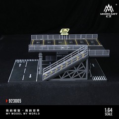 1/64 Diorama Diecast Garage Model Parking Lot Scene LED Lighting Display Case US