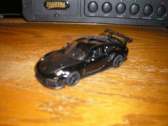 RARE Custom 1/36 5″ Porsche 911 GT2 RS Carbon Fiber Black Pull Back Action