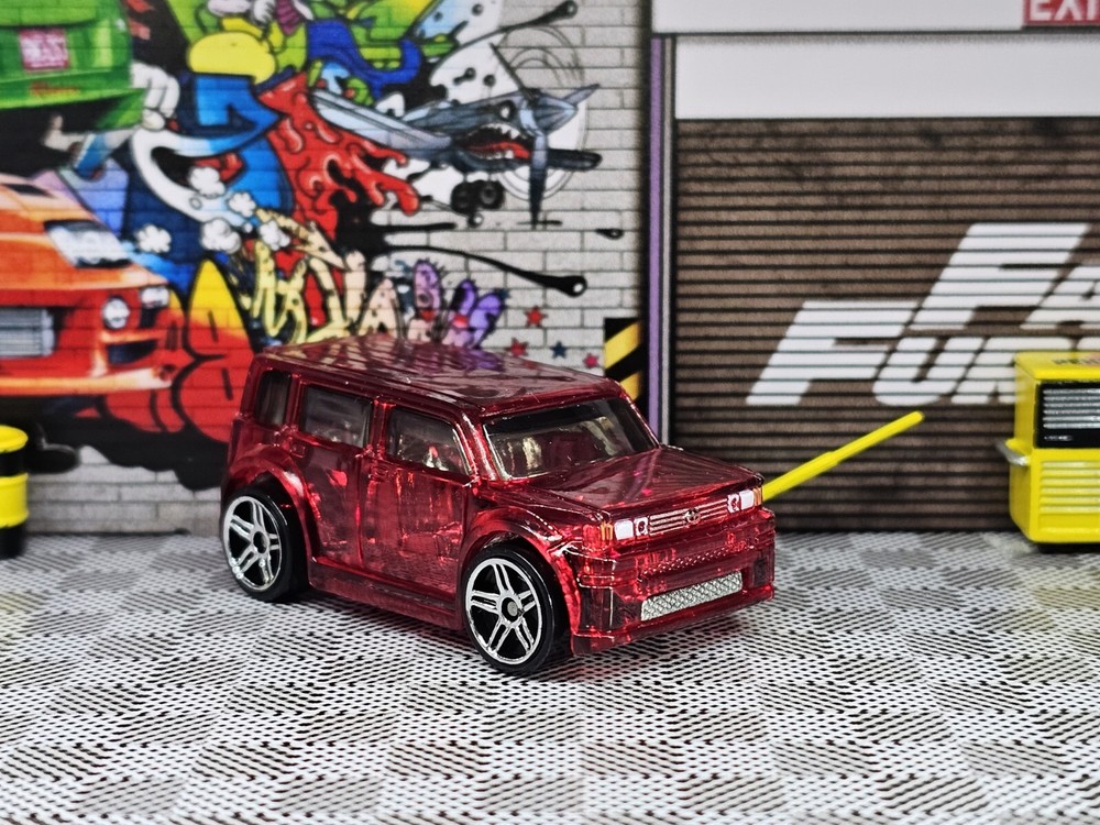 2005 Hot Wheels #53 Scion xB Transparent Red 1/64 First Editions X-Raycers New