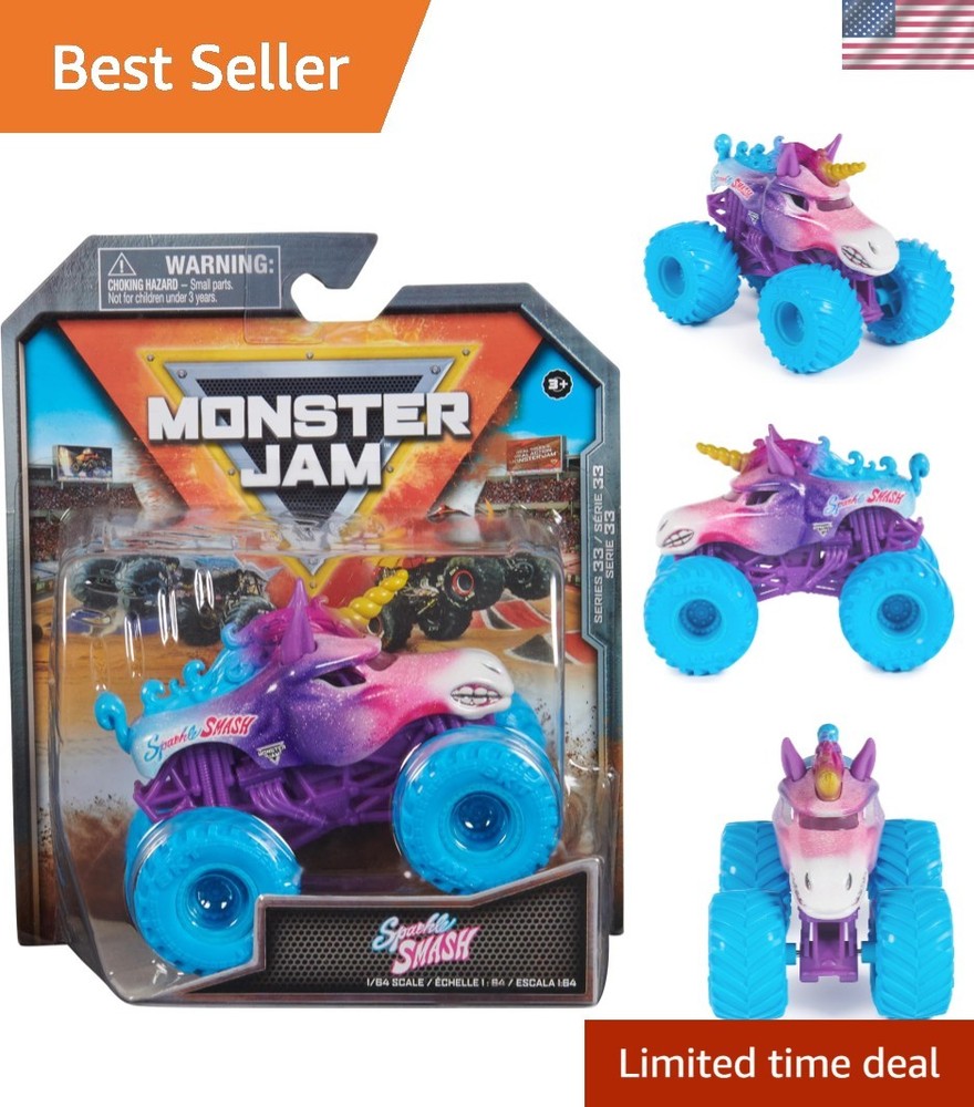 1:64 Scale Official Sparkle Smash Monster Truck with Collector Poster Included