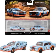 Hot Wheels Premium 2 Pack Lancia Rally 037 & Fiat 131 Abarth Diecast Model Cars