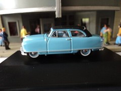 Oxford 1950 NASH Rambler Landau Blue Convertible (Closed) 1/87 HO diecast