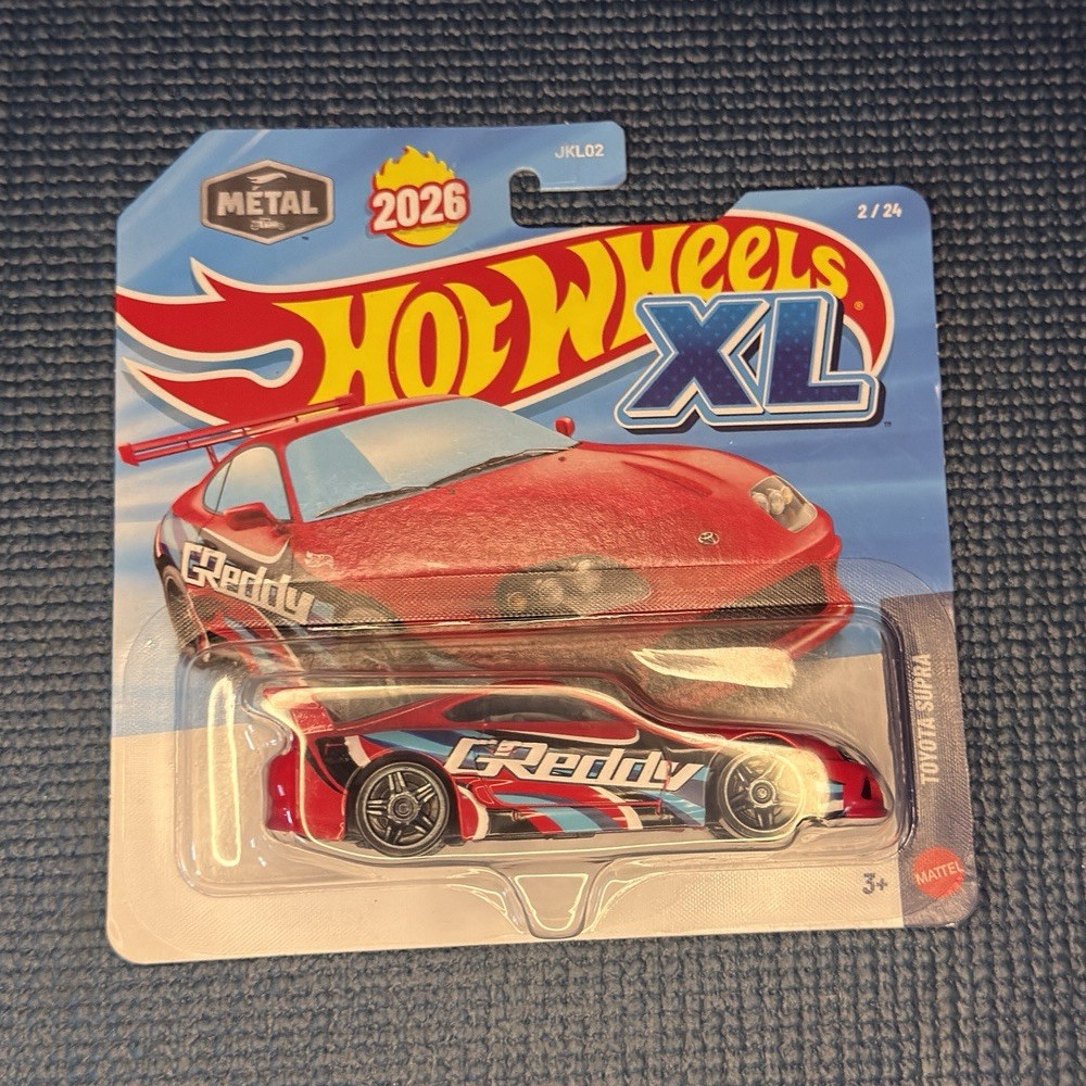 Hot Wheels XL 2026 Toyota Supra Greddy Red 1:64 Metal Diecast Car