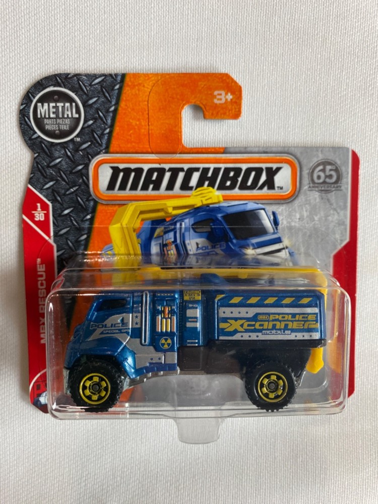 SHORT CARD 2018 Matchbox Xcanner Police Blue FAST SHIP