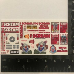 Clear Waterslide Decal for Hot Wheels Ice Cream Truck Quick Bite I SCREAM Clown