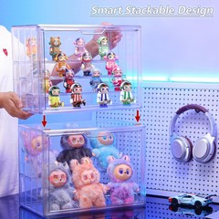 Acrylic Clear Display Case for Collectibles, 4 Layer Large 1-Pack,