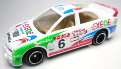 EXEOE WONROW MOTARELA #6 WHITE 1:64 DIECAST 3″ RACE CAR W GREEN RED & BLUE CHINA