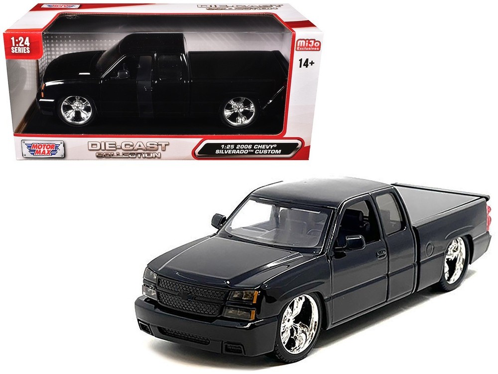 2006 Chevrolet Silverado Custom Pickup Truck Black “Die-Cast Collection” Series