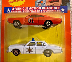 Vintage New 1997 ERTL The Dukes of Hazzard 3 Vehicle Action Chase Set