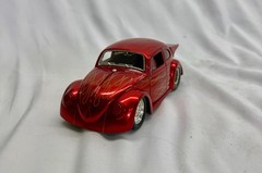 Jada V Dubs Volkswagen Beetle Red Flames 1:24 Diecast Model Car
