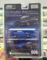 Hobby Japan 1/64 Subaru Impreza WRX Type R STi Blue Diecast Car Model