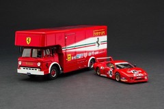 Exoto 43 | SPECIAL GIFT SET | 1980 Team N.A.R.T. | Ferrari 512 BB LM | Le Mans