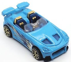 2010 HOT WHEELS HOT TUNERZ TANTRUM BLUE & GOLD 1:64 DIECAST 2 1/2″ CAR W/ FLAMES