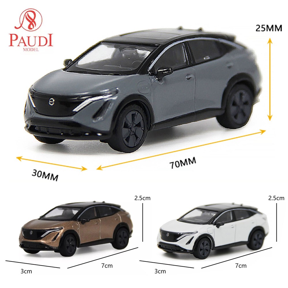 1:64 Scale Nissan Ariya 2022 Diecast Model Car Paudi Collection Minicar 3 Colors