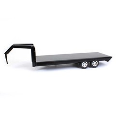 1/16 Little Buster Toys Black Metal Gooseneck Flatbed Trailer 200842